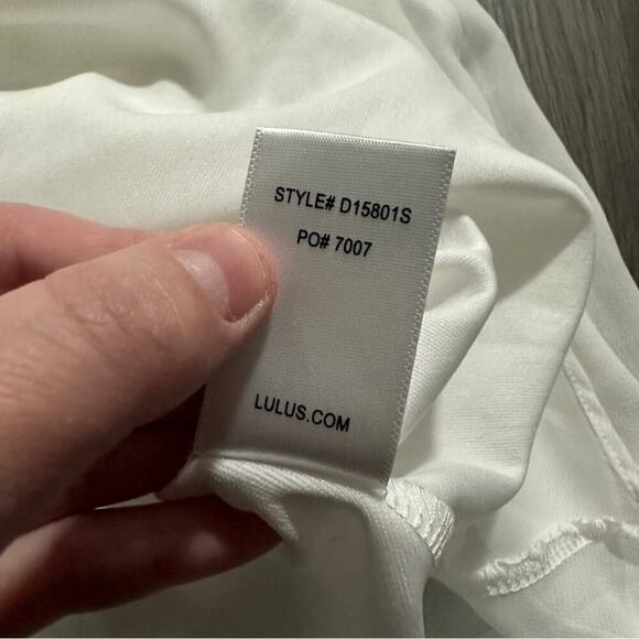 Lulus Dress‎ Made in the Crocheted White Skater Halter Neck Mini Dress Sz XS NEW - Picture 9 of 14